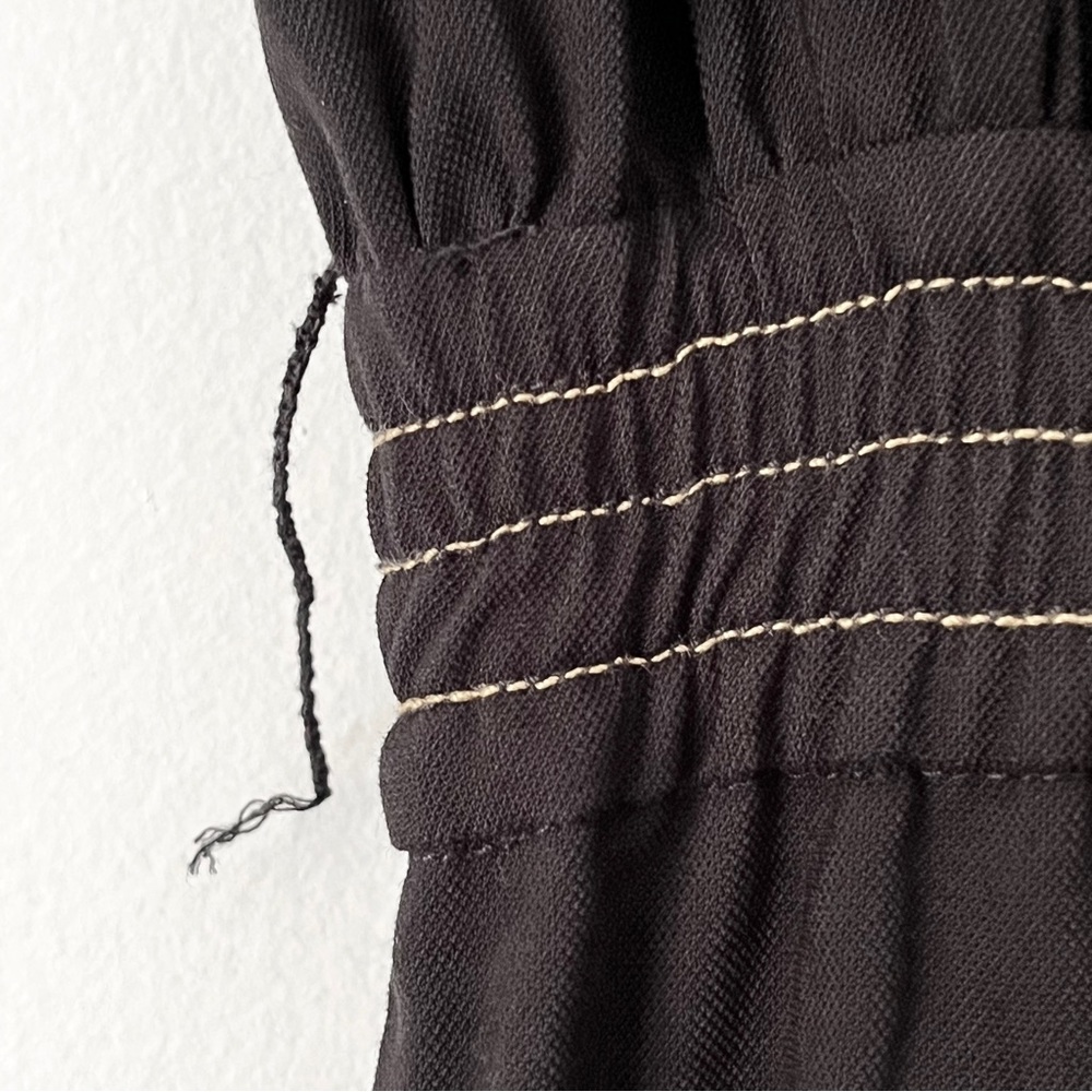 Rock & Republic Button Down Short Sleeve Jumpsuit with TopStitching Size M - Picture 12 of 14
